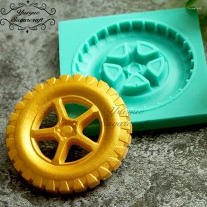 Moldes de cozimento Yueyue Sugarcraft Tire Silicone Mold Fondant Bolo Decoração Ferramentas Chocolate Gumpaste Acessórios Confeitaria