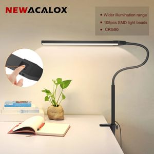 Acalox Desk Sclamp Sitoder Screen Light 360 ° Rotary Składanie Elastyczne Obsługa ramienia 108pcs LED SMD Lampa ochrony oka 240125