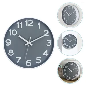 Wall Clocks Fashionable And Simple Living Room Home Clock (white Frame With Gray Background-30cm) Decor Kid's