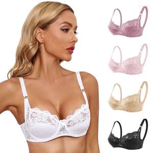 Reggiseni per donna Reggiseno push up Biancheria intima femminile in pizzo sexy Intimo Lingerie bianca per ragazze con ferretto Coppa B