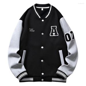 Herren Hoodies Patchwork Baseball Jacke Männer Universität Brief Männlich College Varsity Mantel Sweatshirt 2024 Koreanische Trendy Trainingsanzug