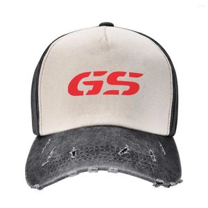 Cappellini da baseball Rosso GS Logo Accessori Uomo Donna Cappello snapback da motocross in denim invecchiato casual