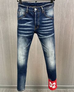 TR APSTAR DSQ Men's Jeans D2 Hip Hop Rock Moto DSQ COOLGUY JEANS Design Ripped Denim Biker slim DSQ Jeans for men 9887 color blue