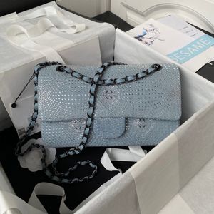 10a retro ayna kalite tasarımcısı cf klasik flep çantaları kadın dikdörtgen çanta kapitone cüzdan crossbody omuz çantası