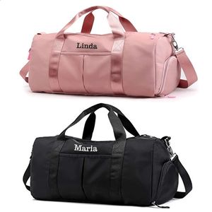Personalized Duffel Bag Embroidered Sports Gym Bag Travel with Wet Dry Pockets Shoe Compartment Gift For GroomsmanBridesmaid 240126