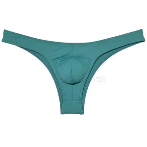 Underpants Men Cheeky Briefs Underwear U-convex Pouch Thong Skin Feel Bikini Low-rise 1/2 Hip Booty Pants Best quality