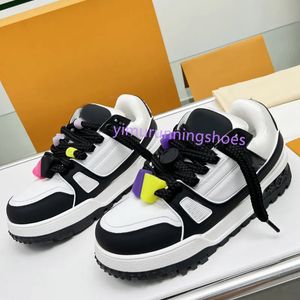2024 fashion printing lovers Luxury casual skate shoes designer White sneakers mens women low cut platform classic black white grey trainers 36-45 Y8