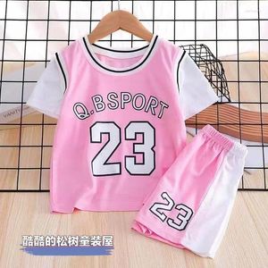 Clothing Sets Children's Summer Sports Suit Short Sleeve Shorts Quick Drying Clothes Student Training Basketball Uniform Fashion