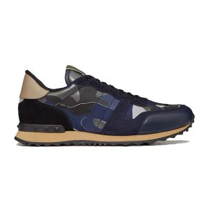 Herren-Sneaker, Designer-Schuhe, Herren-Rockrunner-Trainer, Stoff in Militärgrün, Pastellgrau, Marineblau, Freizeit-Sportschuhe für Herren, Slipper, Turnschuhe, Größe 38–45