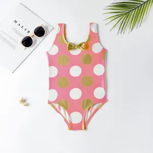 Damski łuk stroju kąpielowego Deco Dot Dziewczyny Dziewczyny One Piece Swimsuit 2024 Summer Multi styl dziecięce dzieciak Kid Bathing Suit Monokini