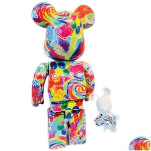 Jogos de filmes Novo Bearbrick 1000% Violento Bloco de Construção Urso Grande Decoração Sala de estar Doces Trendy Play Net Vermelho 70cm Drop Entregar Dht8G