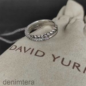 Dy Twisted Vintage Band Tasarımcı Kadınlar İçin Alyans Hediye Elmasları 925 Gümüş Dy Ring Erkekler Kişiselleştirilmiş Moda 14K Altın Kaplama Nişan Takı Qah1