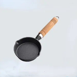 Pans 10cm For Indoor Outdoor Camping Egg Pan Cast Iron Skillet Frying With Dual Drip Spouts Small Cooking Pot