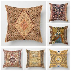 Pillow Fall Home Decor Autumn Living Room Throw Cover Sofa Boho 45x45cm 45 50 60x60cm 40 40cm 35x35cm Persia