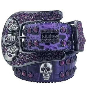 Designer Belt BB Simon Belts For Men Women Shiny Diamond Belt på Black Blue White Multicolour With Bling Rhinestones As Gift BB Simon Belt 980