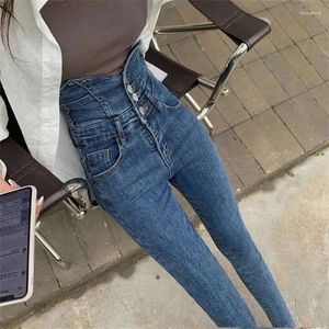 Jeans da donna elasticizzati Vaqueros a vita super alta da donna matita alla caviglia pantaloni coreani casual in denim skinny streetwear Kot Pantalones