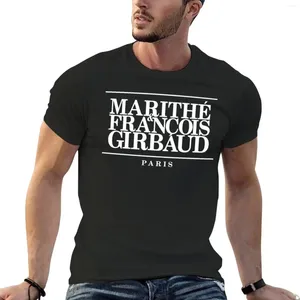 Regatas masculinas marithe francois girbaud retro moda clássico camiseta de secagem rápida suor preto camisetas para homem