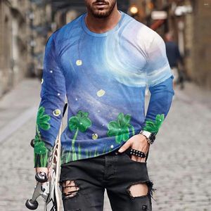 Herr t skjortor herr natt för att sova bomullskjorta män hastighet trendiga grafiska tees kläder irländska