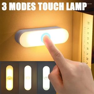 Nachtlichter, 3 Modi, magnetisches Touch-Licht, LED, USB-aufladbar, dimmbar, für Büro, Studium, Lesen, Schreibtischlampe, abnehmbare Nachttischwand