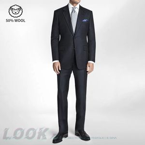 Herren -Premium -Anzug Business Suit Professionelle Formale Kleidung ideal für Arbeiten und Hochzeiten50 Woolcustomizable Pass