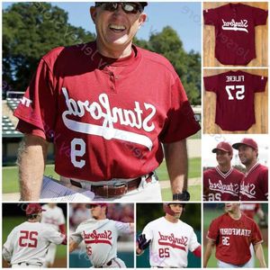 2024 Custom NCAA Stanford Baseball College Jersey Brock Jones Drew Bowser Brendan Beck Edman Stephen 25 Piscotty Youth Ad High High