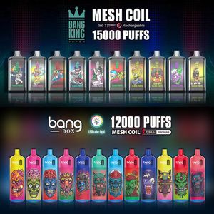 Original Bang Box 12000 Bang King 15000 Puff 12000 15K Puffs Disponibla vapes Pen E Cigarett vs Bang 12000 13000 18000 Vaporizer Recharge Mesh COIL VAPE PEN PEN