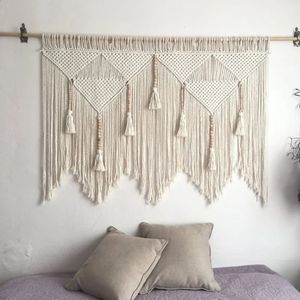 Macrame Tapestry Woven Boho Decor Wall Hanging Bohemian Room Geometric Art Tapestries Gift Dorm Decora 240127