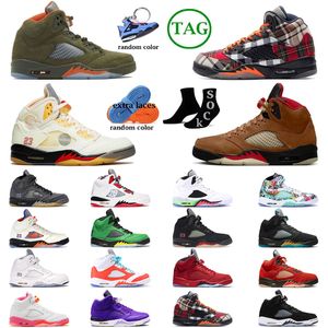 jumpman 5 5s Olive Plaid Marrom arqueológico Branco Sail A Ma Dawn crepúsculo UNC University Blue DJ Khaled We The Best Crimson Bliss Georgetown Borgonha Raging Bull Sapato vermelho