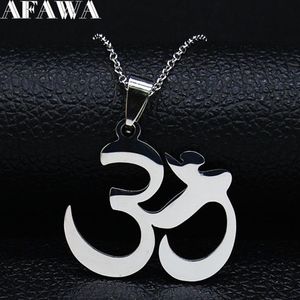 2019 Buddha Lotus Mala Yoga Chakra Stainless Steel Necklace Women Silver Color Necklaces Pendants Jewelry Gift colgantes N19919252G