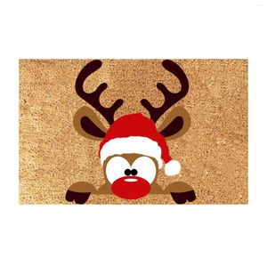 カーペット40x60cm素敵なクリスマスフロアマット入り口ドアマットラグアンチスリップドアバスルームキッチンカーペット家の装飾
