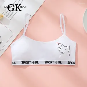 Bras 2024 Cute Cat Pattern Women Bra High Quality Brand Comfortable Smooth Brassiere Seamless Sports Girl Gym Underwire