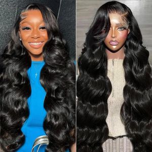 Synthetic Wigs 30 40 Inch Body Wave 13x4 Lace Front Human Remy Hair Wigs 180 Density Brazilian Transparent HD Lace Frontal Wigs for Women