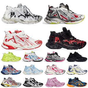 Track Runners 7.0 Sneakers Designer Shoes Mens Womens Balenciasgasity Tracks 7 Luxurys Men Dress Shoes Graffiti Pink White Blue Orange Black Trainers Dhgates