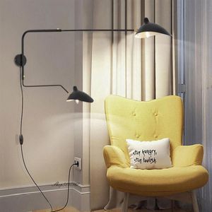 Nordic Designer Wandleuchte mit Kabelstecker Wandleuchte Leuchten für Wohnzimmer Schlafzimmer Beleuchtung Dekor Spinne Lichter Lampen294h