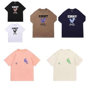 Fashion Mens and Womens T-shirt Tooling Brand Carhart New Classic Duck Cartoon Pattern Print Loose Couple Versatile Short Sleeve Macx i3