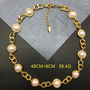 Conjunto de brincos de colar High Sense Classic Chain Retro Simple Bracelet