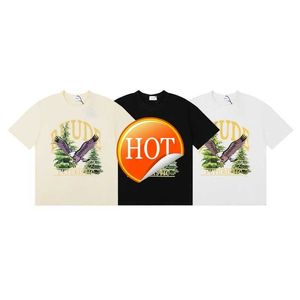 Trendiges Kurz-T-Shirt der Marke Micro Label mit Adler-Buchstaben-Aufdruck für Männer und Frauen, amerikanische Straße, lockere halbe Ärmel