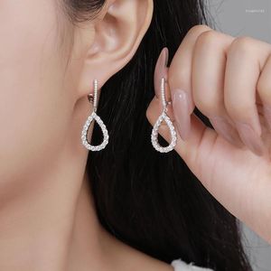 스터드 이어링 손잡이 d vvs1 여성 약혼 웨딩 웨딩 gra s sterling sliver earring을위한 Full Moissanite Pandent