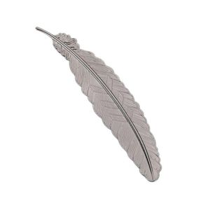 Bookmark Wholesale 1 Pcs Creative Metal Feather Bookmark Rose Gold Chinese Style Retro Craft Student Stationery Teacher Gift 1240 Drop Dhikn