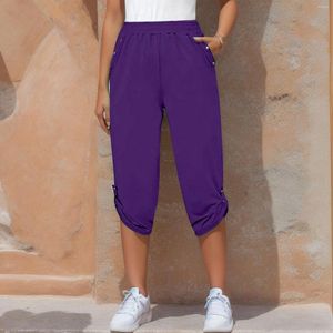 Pantaloni da donna Abiti da donna Pantaloni da lavoro corti a gamba dritta estiva stile europeo americano Pantaloni da lavoro casual da donna Taglie forti