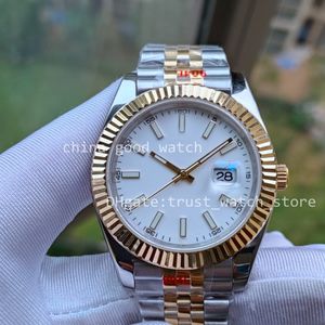 20 Farbe ST9 Super Watch Two Töne White Roman Wimbledon Dial Herren Automatische Bewegung 41 mm Uhr Klassische Uhren 904L Stahl Sapphi288f