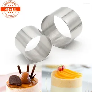 Pişirme Kalıpları 5 6 7 8 9 cm Küçük Mini Yuvarlak Kek Mus Halka Kalıp Kalıp Paslanmaz Çelik Bakeware Metal 2 İnç