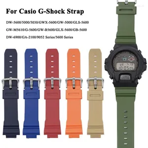 Watch Bands Silicone Band 16mm For Casio DW-5600 GW-M5610 G-5600 GW-B5600 DW-6900 GA-2100 9052 Series Sports Rubber Replacement Strap