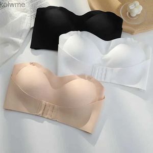 BRAS Invisible Strapless Bra for Women Wireless Push Up Non Slip Wedding Brassiere Big Breads Sexy Lingerie S-XLプラスサイズYQ240203