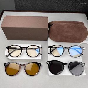 2024 Glasses Tom Sunglasses Frames Magnet Clip on Polarized TF Style Men's Prescription Myopia Mirror Driving Eyewear Prescripti