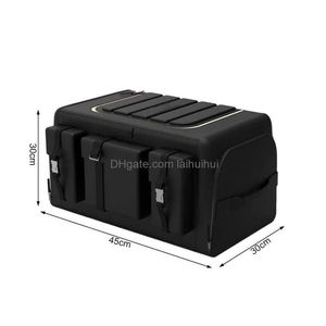 Bilarrangör Collapsible Trunk Storage Bag Accessories Portable Cars Black For Trucks Box Boxs Drop Delivery Mobiles Motorcyklar i DHBXA