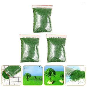 Decorative Flowers 3 Bags Fake Lawn Material Hand Decor Building Model Artificial Powder Tree Scene Layout Scatter Sponge Realistic For