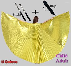 Bühnenkleidung Bauchtanz Isis Flügel Zubehör Bollywood Orientalisch Ägyptische Stöcke und Tasche Kostüm Erwachsene Kinder Kinder Frauen