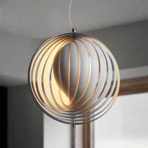 Nordic Modern Hanging Lamp vardagsrum Moon Art LED Pendant Lights Bedroom Restaurant Bar Luster Suspension Reading Home Decor Lam236n