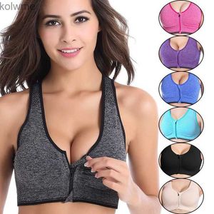 BRAS Women Push Up Zipper Sports Brassiere Padded Wirefree stockproof Breattable Sports Tops Fitness Gym Yoga Sports Vest Bra Top YQ240203